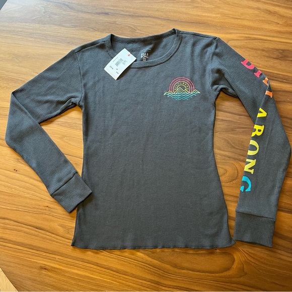 Billabong Tops - Billabong Thermal Long Sleeve charcoal rainbow pride